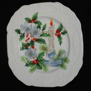 Square decorative plate. Creemore china, made in UK